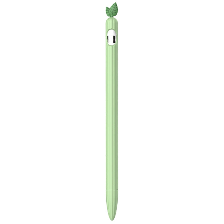 For Apple Pencil 1 Contrasting Color Mint Leaf Silicone Non-slip Protective Cover(Green) - Pencil Accessories by buy2fix | Online Shopping UK | buy2fix