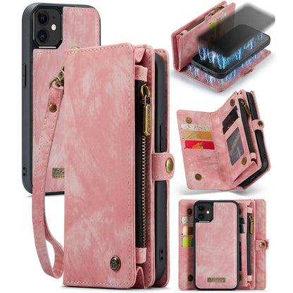 For iPhone 12 mini CaseMe-008 Detachable Multifunctional Wallet Leather Phone Case (Pink) - iPhone 12 mini Cases by CaseMe | Online Shopping UK | buy2fix