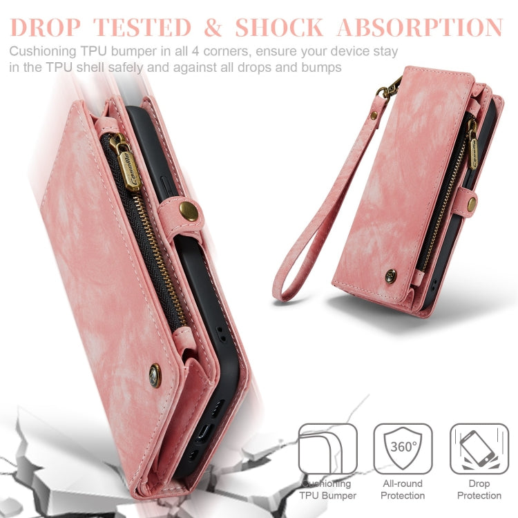 For iPhone 12 mini CaseMe-008 Detachable Multifunctional Wallet Leather Phone Case (Pink) - iPhone 12 mini Cases by CaseMe | Online Shopping UK | buy2fix