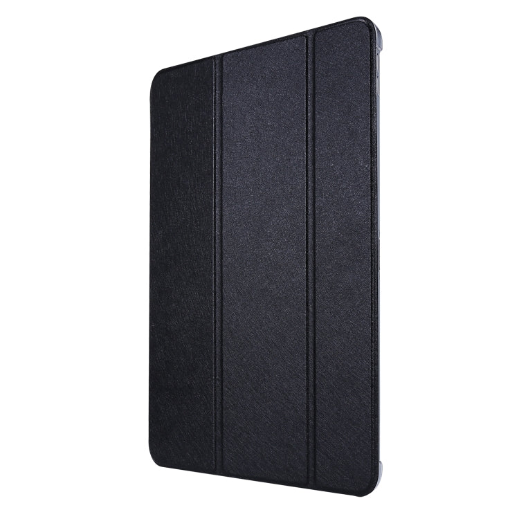 Silk Texture Flip Magnetic PU Leather Smart Case with Three-folding Holder For iPad Air 11 2024 / Air 2022 / 2020 10.9(Black) - iPad Air (2022) / (2020) 10.9 Cases by buy2fix | Online Shopping UK | buy2fix