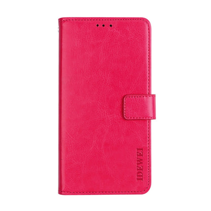 For Blackview BV6900 idewei Crazy Horse Texture Horizontal Flip Leather Case with Holder & Card Slots & Wallet(Rose Red) - More Brand by idewei | Online Shopping UK | buy2fix