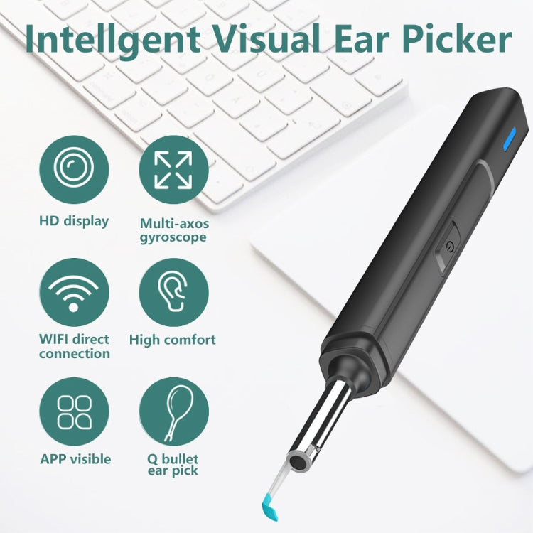 H02006 WiFi Smart Visual Ear Pick HD Digital Mouth Nose Ear Endoscope (Black) - Ear Care Tools by buy2fix | Online Shopping UK | buy2fix