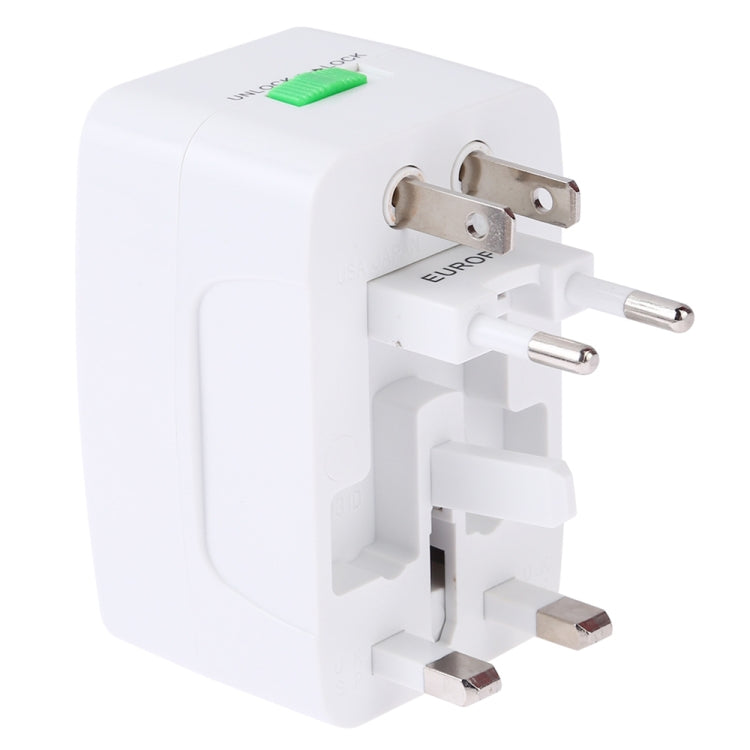 110-250V Multi-function Travel Universal Converter with Dual USB Interfaces, EU / UK / US / AU Plug(White) - USB Charger by buy2fix | Online Shopping UK | buy2fix