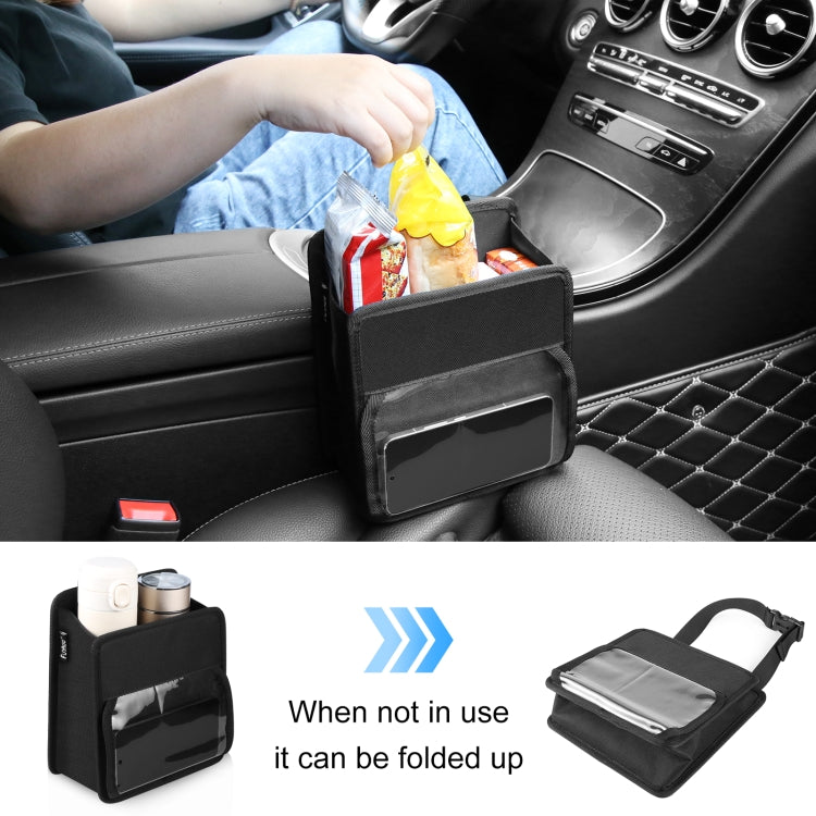 FUNADD Portable Folding Car Back Seat Hook Storage Box (Black) - Seat Accessories by FunAdd | Online Shopping UK | buy2fix