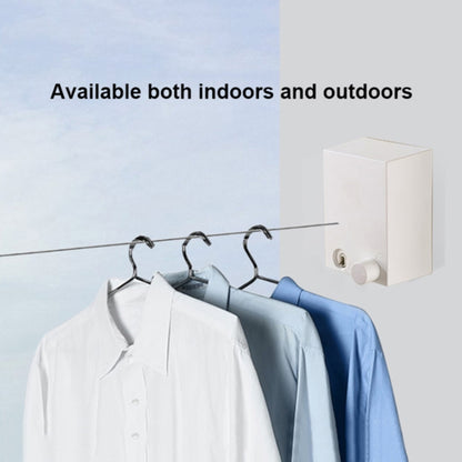 Retractable Indoor And Outdoor Clothes Wall Hanger Magic Drying Rack Balcony Bathroom Invisible Clothesline Wire Rope (Silver) - Shelf & Hooks by buy2fix | Online Shopping UK | buy2fix