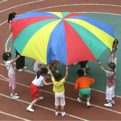 3.6m Children Outdoor Game Exercise Sport Toys Rainbow Umbrella Parachute Play Fun Toy with 8 Handle Straps for Families / Kindergartens / Amusement Parks - Toy Sports by buy2fix | Online Shopping UK | buy2fix