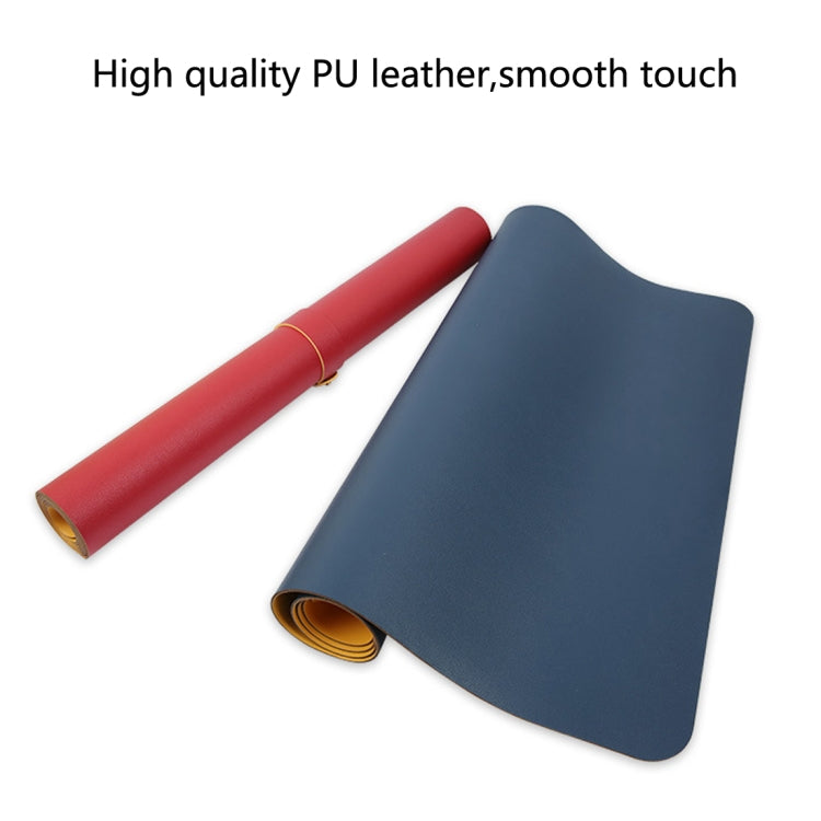 Multifunction Business Double Sided PU Leather Mouse Pad Keyboard Pad Table Mat Computer Desk Mat, Size: 90 x 45cm(Black Red) - Desk Pads by buy2fix | Online Shopping UK | buy2fix