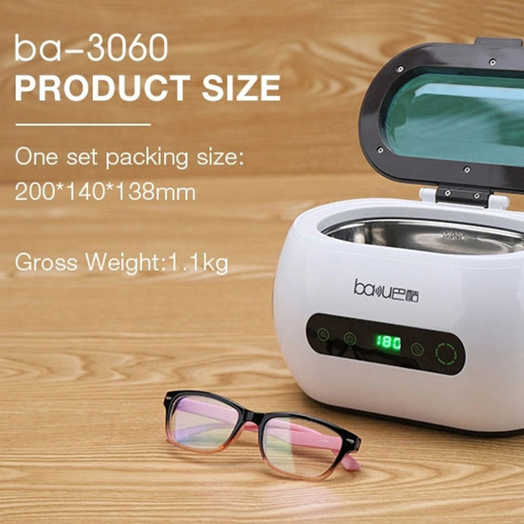 baku BA-3060 110V Household Glasses Jewelry Cleaning Tools Ultrasonic Cleaning Machine, US Plug - Cleanser by buy2fix | Online Shopping UK | buy2fix