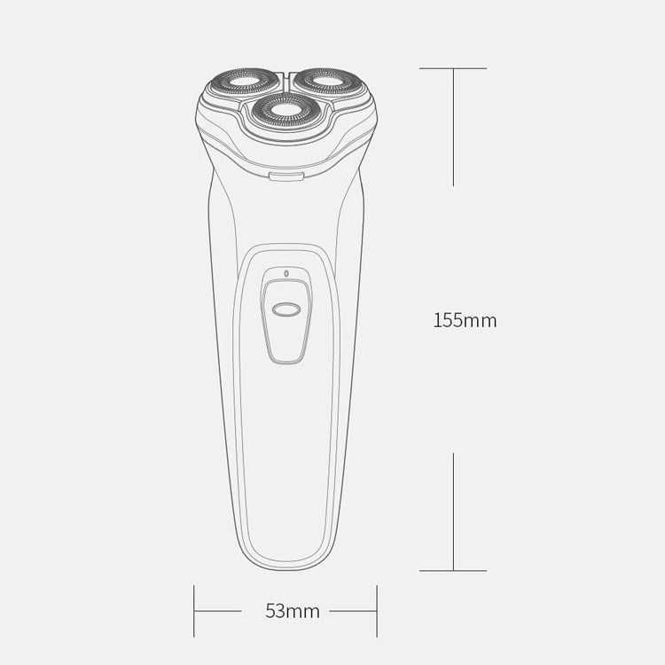 Original Xiaomi ENCHEN Water Proof Triple Rotary Double Ring Blade Shaving Head Electric Rechargeable Shaver For Men(Silver) - Electric Shavers by Xiaomi | Online Shopping UK | buy2fix