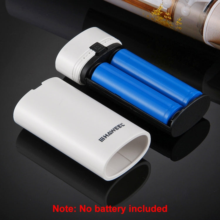 HAWEEL DIY 2x 18650 Battery (Not Included) 5600mAh Power Bank Shell Box with USB Output & Indicator(White) - Power Bank Box by HAWEEL | Online Shopping UK | buy2fix