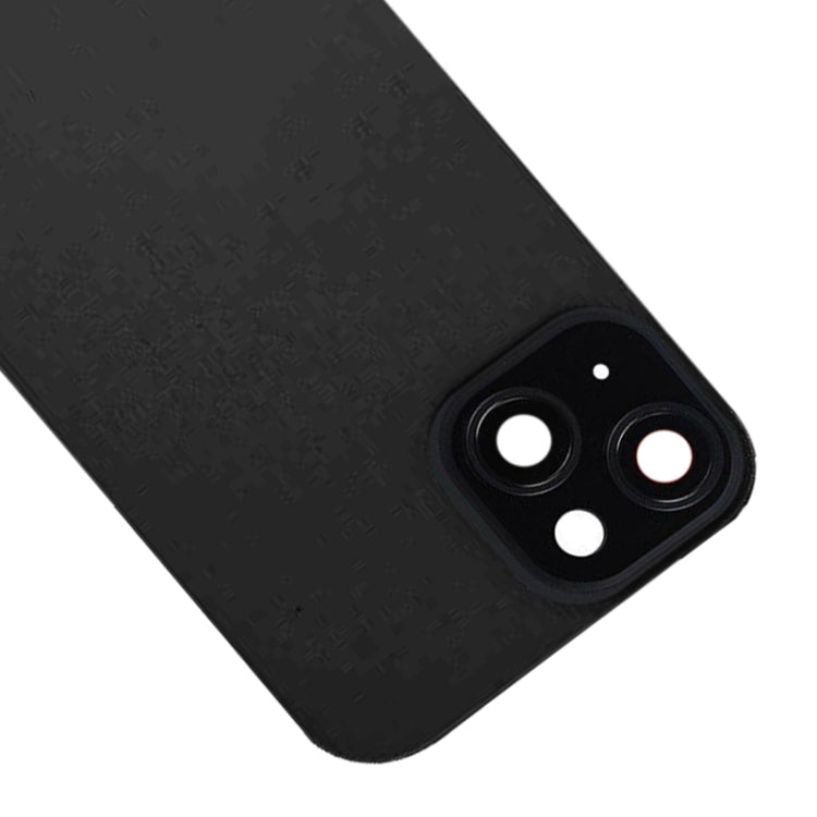 For iPhone 15 Plus Glass Battery Back Cover with Flash Bracket + Wireless Charging Module(Black) - Back Cover by buy2fix | Online Shopping UK | buy2fix