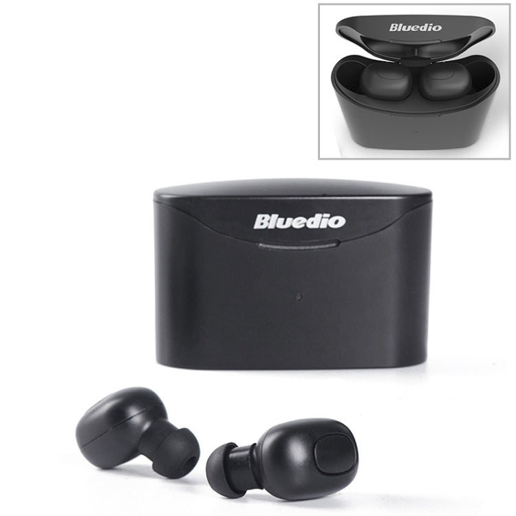 Bluedio TWS T-elf Bluetooth Version 5.0 In-Ear Bluetooth Headset with Headphone Charging Cabin(Black) - TWS Earphone by Bluedio | Online Shopping UK | buy2fix