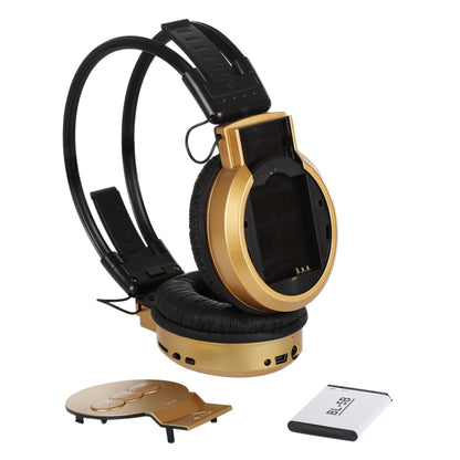 SH-S1 Folding Stereo HiFi Wireless Sports Headphone Headset with LCD Screen to Display Track Information & SD / TF Card, For Smart Phones & iPad & Laptop & Notebook & MP3 or Other Audio Devices(Gold) - Headset & Headphone by buy2fix | Online Shopping UK | buy2fix