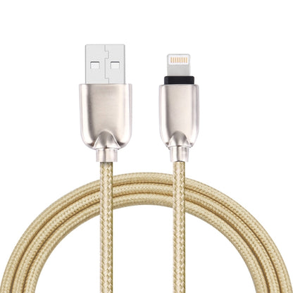 1m Woven 108 Copper Cores 8 Pin to USB Data Sync Charging Cable for iPhone, iPad(Gold) - Normal Style Cable by buy2fix | Online Shopping UK | buy2fix