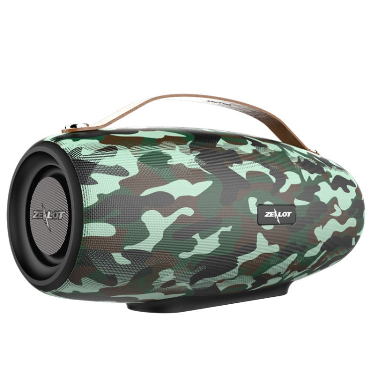 ZEALOT S27 Multifunctional Bass Wireless Bluetooth Speaker, Built-in Microphone, Support Bluetooth Call & AUX & TF Card & 1x93mm + 2x66mm Speakers(Camouflage Green) - Desktop Speaker by ZEALOT | Online Shopping UK | buy2fix