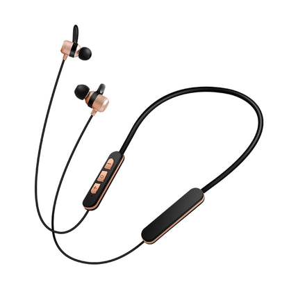 BT-KDK58 In-Ear Wire Control Sport Magnetic Suction Wireless Bluetooth Earphones with Mic, Support Handfree Call, For iPad, iPhone, Galaxy, Huawei, Xiaomi, LG, HTC and Other Smart Phones(Gold) - Neck-mounted Earphone by buy2fix | Online Shopping UK | buy2fix