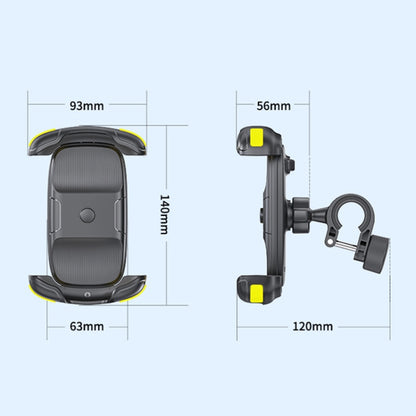 Motorcycle Bicycle Phone Riding Holder Bracket (Yellow) - Holder by buy2fix | Online Shopping UK | buy2fix