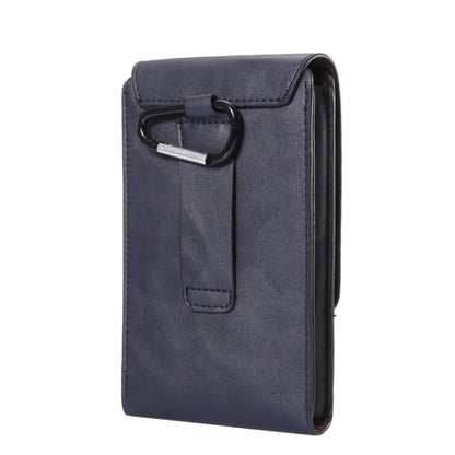 6.3 inch and Below Universal Crazy Horse Texture 3 Pouches Vertical Flip Leather Case with Belt Hole & Climbing Buckle for Galaxy Note 8, Sony, Huawei, Meizu, Lenovo, ASUS, Cubot, Oneplus, Oukitel, Xiaomi, DOOGEE, Vkworld, and other Smartphones(Dark Blue) - More iPhone Cases by buy2fix | Online Shopping UK | buy2fix