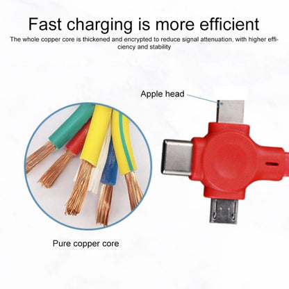 019-1 3 in 1 USB to 8 Pin + Micro USB + USB-C / Type-C Macaron Telescopic Data Cable with Storage Slot & Bracket, Cable Length: 1m (Pink) - Multifunction Cable by buy2fix | Online Shopping UK | buy2fix