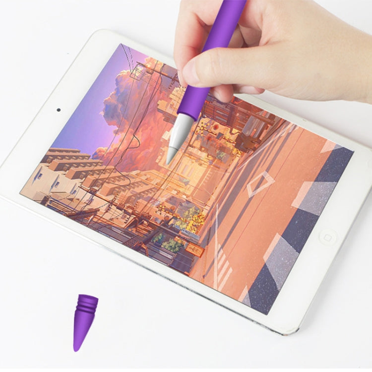 Apple Pen Cover Anti-lost Protective Cover for Apple Pencil (Purple) - Pencil Accessories by buy2fix | Online Shopping UK | buy2fix