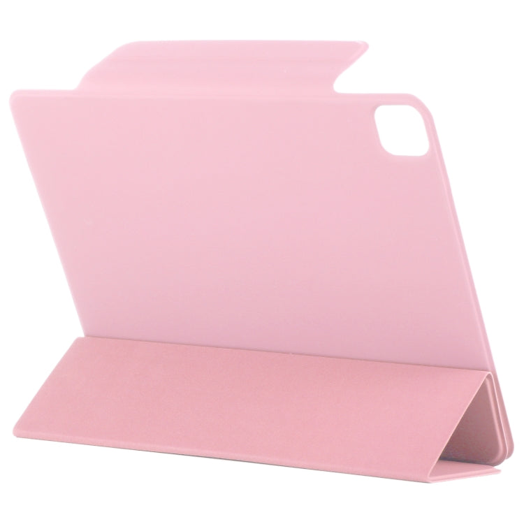 For iPad Air 13 2024 / Pro 12.9 2020 Double-sided Magnetic Flip PU Leather Tablet Case With Holder & Sleep / Wake-up Function(Light Pink) - iPad Pro 12.9 (2020) Cases by buy2fix | Online Shopping UK | buy2fix