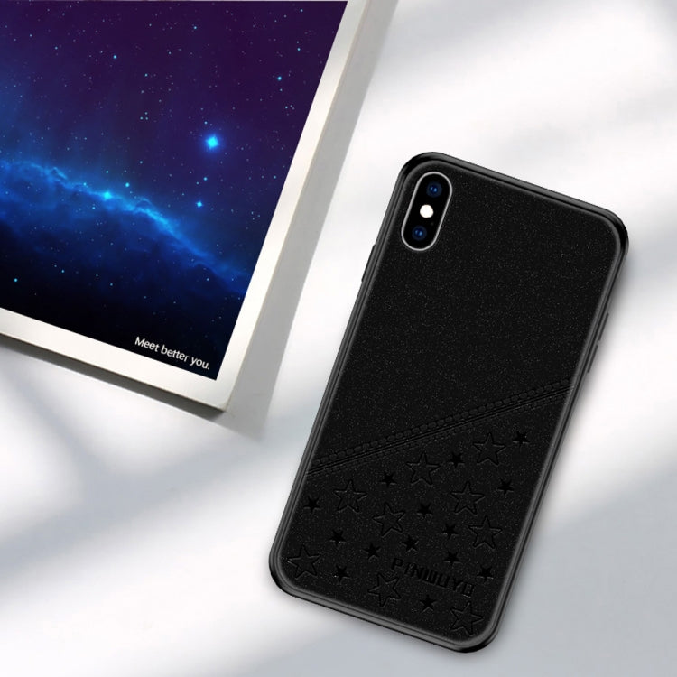 For iPhone XS Max PINWUYO Full Coverage Waterproof Shockproof PC+TPU+PU Case (Black) - More iPhone Cases by PINWUYO | Online Shopping UK | buy2fix