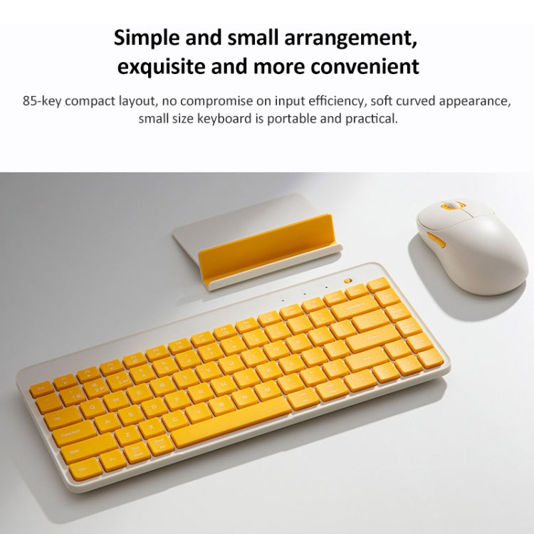 Original Xiaomi XMBXJP01YM 85 Keys Portable Dual-mode Keyboard (Beige White) - Wireless Keyboard by Xiaomi | Online Shopping UK | buy2fix