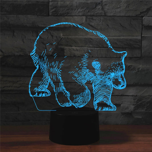 Bear Shape 3D Colorful LED Vision Light Table Lamp, USB & Battery Version - Novelty Lighting by buy2fix | Online Shopping UK | buy2fix