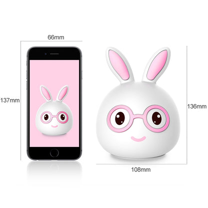 Smiling Rabbit Creative Touch 3D LED Decorative Night Light, USB Charging Version (Pink) - Night Lights by buy2fix | Online Shopping UK | buy2fix