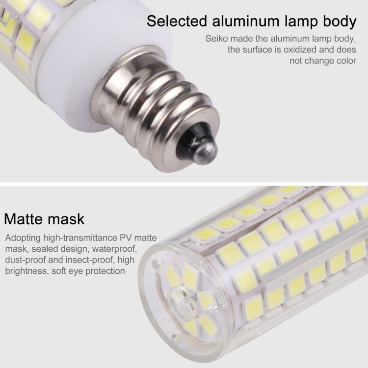 E11 102 LEDs SMD 2835 6000-6500K LED Corn Light, AC 110V(White Light) - LED Blubs & Tubes by buy2fix | Online Shopping UK | buy2fix