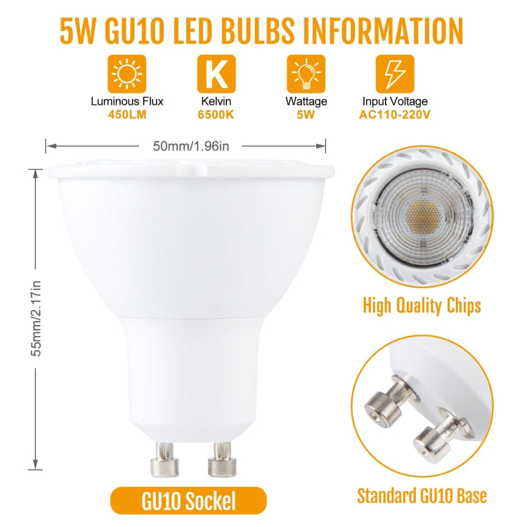 GU10-7LED 5W 2835COB LED Spotlight, AC110-220V (White Light) - LED Blubs & Tubes by buy2fix | Online Shopping UK | buy2fix