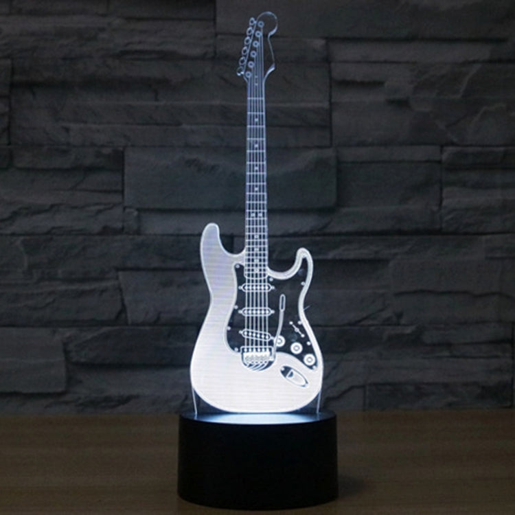 Electric Guitar Shape 3D Touch Switch Control LED Light , 7 Color Discoloration Creative Visual Stereo Lamp Desk Lamp Night Light - Novelty Lighting by buy2fix | Online Shopping UK | buy2fix