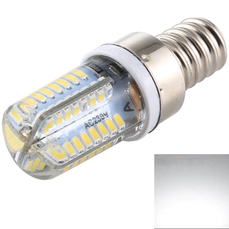 E12 SMD 3014 64 LEDs Dimmable LED Corn Light, AC 220V (White Light) - LED Blubs & Tubes by buy2fix | Online Shopping UK | buy2fix