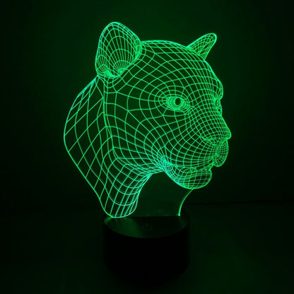 Leopard Style 3D Touch Switch Control LED Light , 7 Color Discoloration Creative Visual Stereo Lamp Desk Lamp Night Light - Novelty Lighting by buy2fix | Online Shopping UK | buy2fix