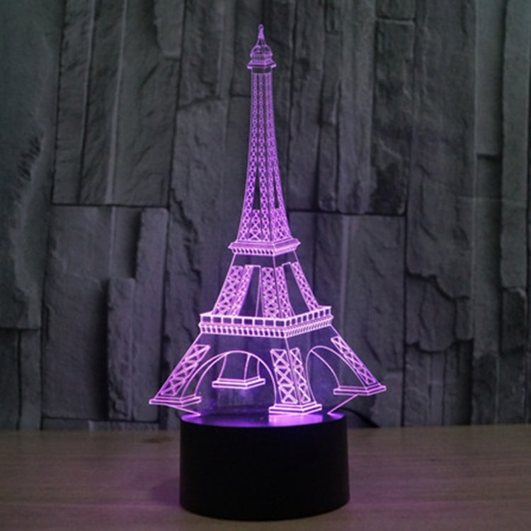 Eiffel Tower Style 3D Touch Switch Control LED Light , 7 Color Discoloration Creative Visual Stereo Lamp Desk Lamp Night Light - Novelty Lighting by buy2fix | Online Shopping UK | buy2fix