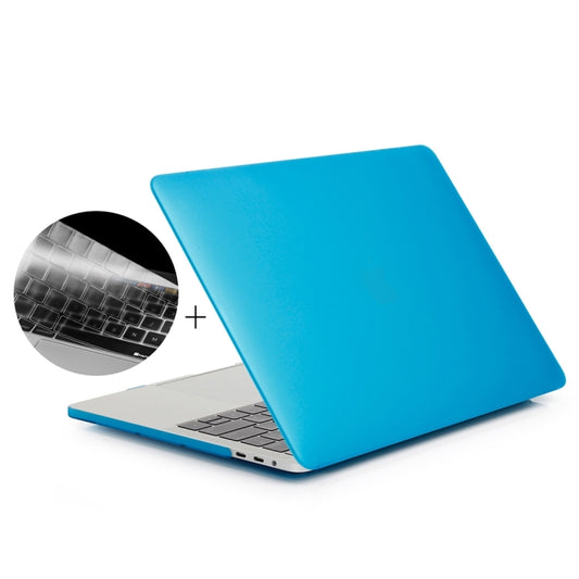 ENKAY Hat-Prince 2 in 1 Frosted Hard Shell Plastic Protective Case + US Version Ultra-thin TPU Keyboard Protector Cover for 2016 New MacBook Pro 13.3 inch with Touchbar (A1706)(Blue) - MacBook Pro Cases by ENKAY | Online Shopping UK | buy2fix