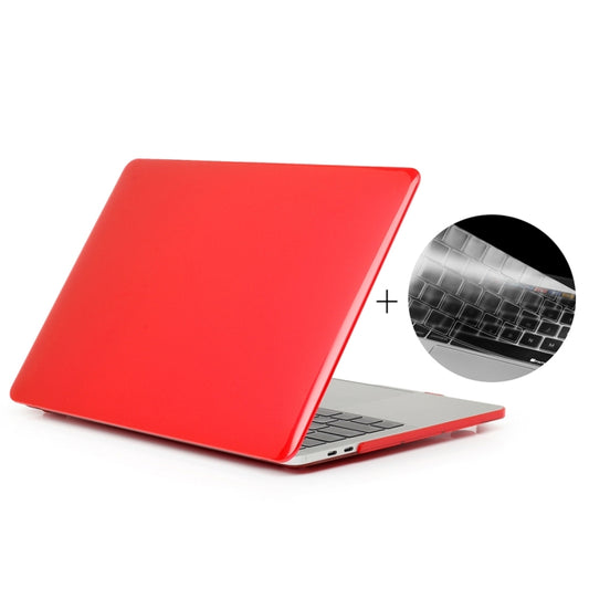 ENKAY Hat-Prince 2 in 1 Crystal Hard Shell Plastic Protective Case + US Version Ultra-thin TPU Keyboard Protector Cover for 2016 New MacBook Pro 13.3 inch without Touchbar (A1708)(Red) - MacBook Pro Cases by ENKAY | Online Shopping UK | buy2fix