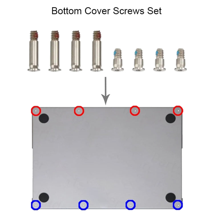 Bottom Cover Screws Set for MacBook Pro Retina M3 14 16 A2918 A2991 A2992 (Silver) - Screws by buy2fix | Online Shopping UK | buy2fix