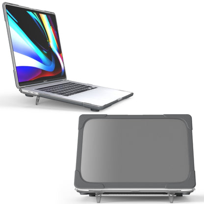 For MacBook Pro 16 inch A2141 (2019) PC + TPU Two Colors Laptop Protective Case(Grey) - MacBook Pro Cases by buy2fix | Online Shopping UK | buy2fix