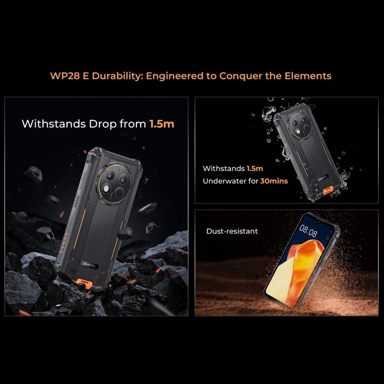 [HK Warehouse] Oukitel WP28 S IP68/IP69K Rugged Phone, 4GB+128GB, Fingerprint, 6.52 inch Unisoc T606 Octa-core, NFC, OTG, Network: 4G (Orange) - Other by OUKITEL | Online Shopping UK | buy2fix