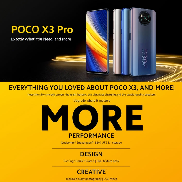 Xiaomi POCO X3 Pro, 48MP Camera, 6GB+128GB, Global Official Version - Xiaomi MI by Xiaomi | Online Shopping UK | buy2fix