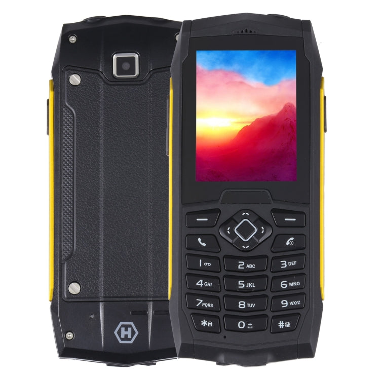 Rugtel R1D Rugged Phone, IP68 Waterproof Dustproof Shockproof, 2.4 inch, MTK6261D, 2000mAh Battery, Loud Box Speaker, FM, Network: 2G, Dual SIM(Yellow) - Others by Rugtel | Online Shopping UK | buy2fix