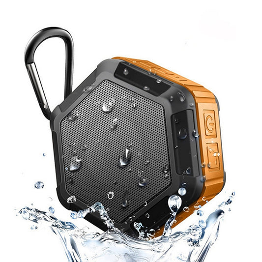 BT508 Portable Life Waterproof Bluetooth Stereo Speaker with Built-in MIC & Hook, Support Hands-free Calls & TF Card & FM, Bluetooth Distance: 10m(Orange) - Waterproof Speaker by buy2fix | Online Shopping UK | buy2fix