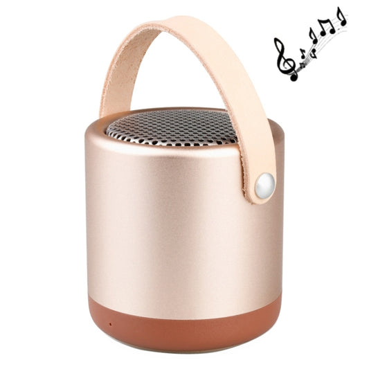 A056  Portable Outdoor Metal Bluetooth V4.1 Speaker with Mic, Support Hands-free & AUX Line In (Gold) - Desktop Speaker by buy2fix | Online Shopping UK | buy2fix