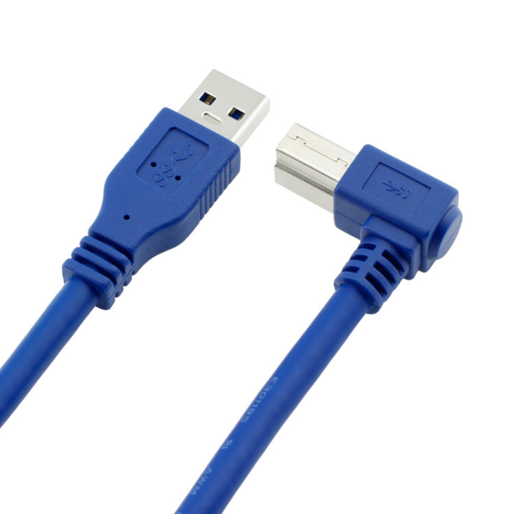 USB 3.0 A Male to Right 90 Degrees Angle USB 3.0 Type-B Male High Speed Printer Cable, Cable Length: 2.5m - USB 3.0 by buy2fix | Online Shopping UK | buy2fix