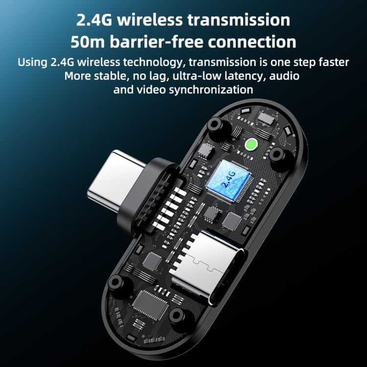 YESIDO KR17 2 in 1 Wireless Lavalier Microphone Type-C Receiver with Charging Box - Microphone by Yesido | Online Shopping UK | buy2fix