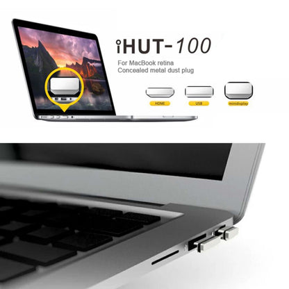 BASEQI iHUT-100 Hidden Aluminum Alloy Anti Dust Plug for Macbook Pro Retina 13.3 / 15 inch Laptops - Others Accessories by buy2fix | Online Shopping UK | buy2fix