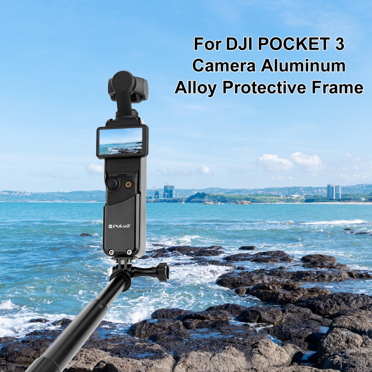 For DJI OSMO Pocket 3 PULUZ Metal Protection Frame Cage Adapter Bracket (Black) - Mount & Holder by PULUZ | Online Shopping UK | buy2fix