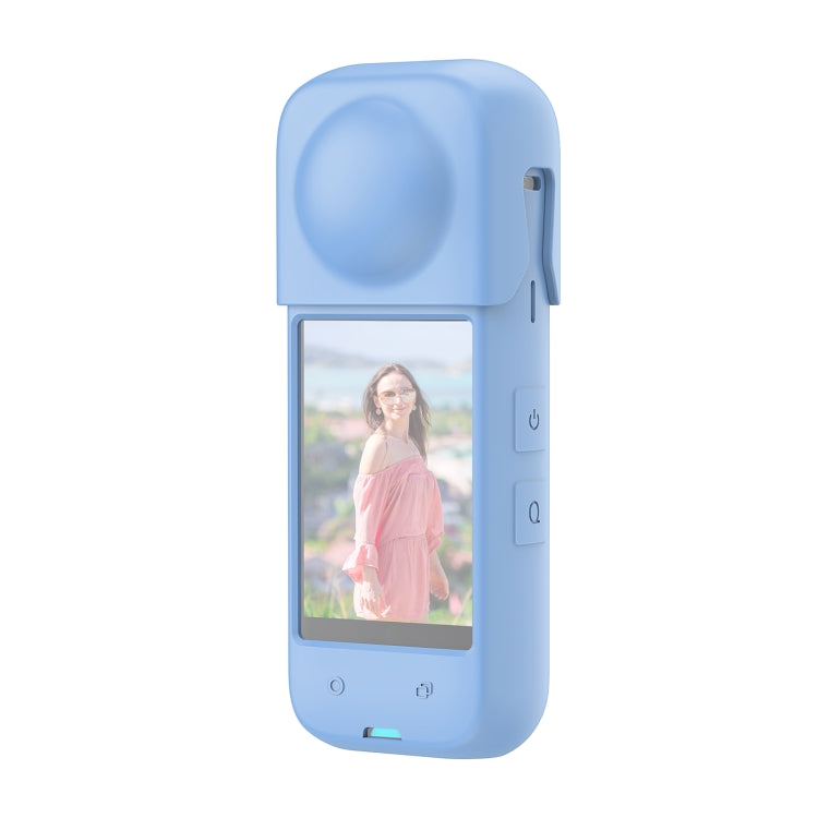 For Insta360 X4 PULUZ Full Body Dust-proof Silicone Protective Case (Blue) - Case & Bags by PULUZ | Online Shopping UK | buy2fix