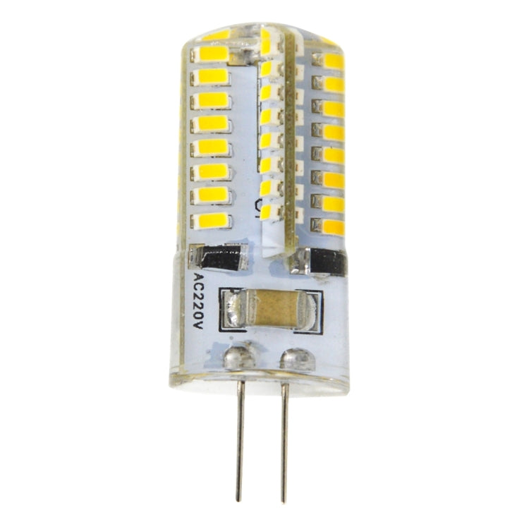 G4 4W 200LM  Silicone Corn Light Bulb, 64 LED SMD 3014, Warm White Light, AC 220V - LED Blubs & Tubes by buy2fix | Online Shopping UK | buy2fix